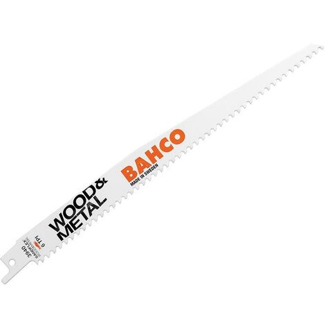 Bahco 3940-228-6-SL-5P Wood & Metal Bi-Metal Reciprocating Blade 228mm 6 TPI (Pack 5) BAH39402286W