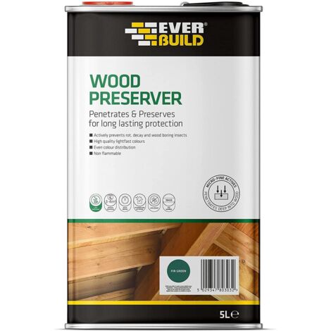 Everbuild Wood Preserver Fir Green 5 Litre