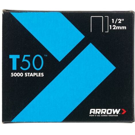 T50 Staples 12Mm (1/2In) Pack 5000 (4 X 1250) (1/3)