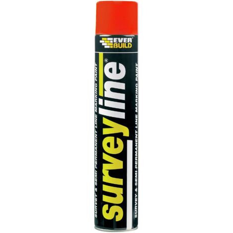 Everbuild SURVEYRED Survey Line Marker Spray Red 700ml EVBSURVEYRE