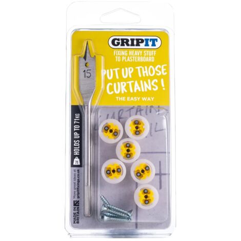Gripit Curtain Kit, Clam Pack GRPCURTKIT