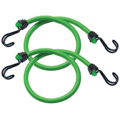 Master Lock 3021EURDAT Twin Wire Bungee Cord 80cm Green 2 Piece MLK3021E