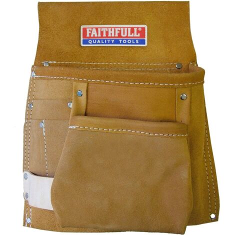 Faithfull Single Tool and Nail Pouch Model FAISTNP2 – Durable Storage for Hand Tools and Nails (1/2)