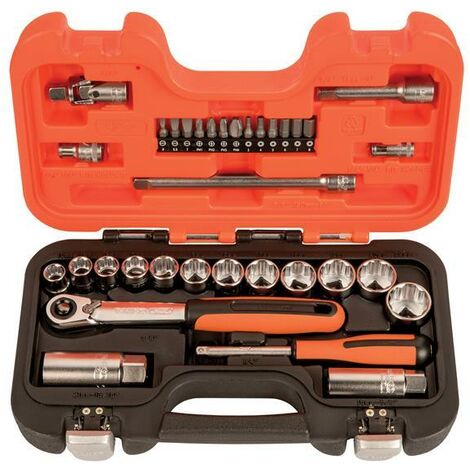 Bahco SL34 3/8in Drive Socket & Mech Set, 34 Piece