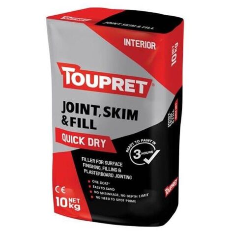 Toupret FGBJSR10GB Quick Dry Joint Skim & Fill 10kg TOUFGBJSR10G (1/2)