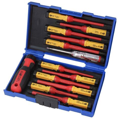 FAITHFULL Interchangeable VDE Screwdriver Set, 13 Piece (1/4)