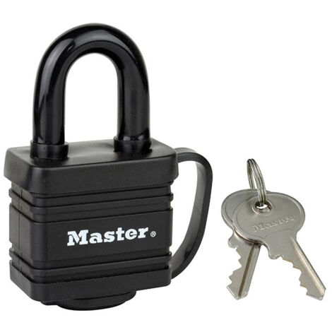 Master Lock 7804EURD Weather Tough Black Finish 40mm Padlock MLK7804