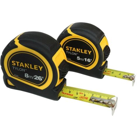 STANLEY® Tylon™ Pocket Tapes 5m/16ft + 8m/26ft (Twin Pack) STA998985 (1/5)