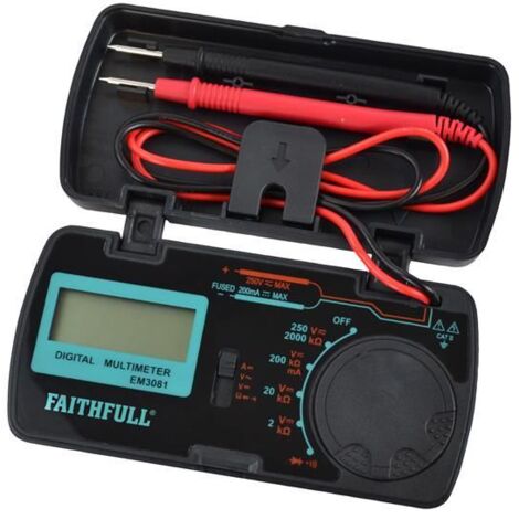 Faithfull EM3081 Pocket Portable Multimeter FAIDETPOCKET