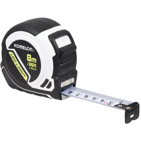 Komelon LED LIGHT Tape Measure 8m/26ft (1/5)