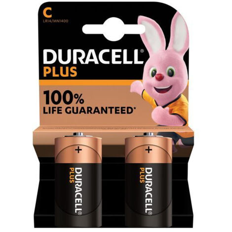 Duracell C Cell Plus Power +100% Batteries