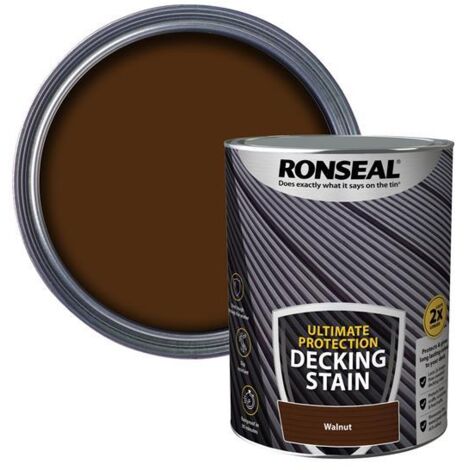 Ronseal 39105 Ultimate Protection Decking Stain Walnut 5 litre RSLNUDSWN5L