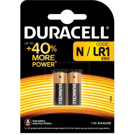 Duracell LR1 Alkaline Electronic Battery Pack of 2 S5739 Non-Rechargeable