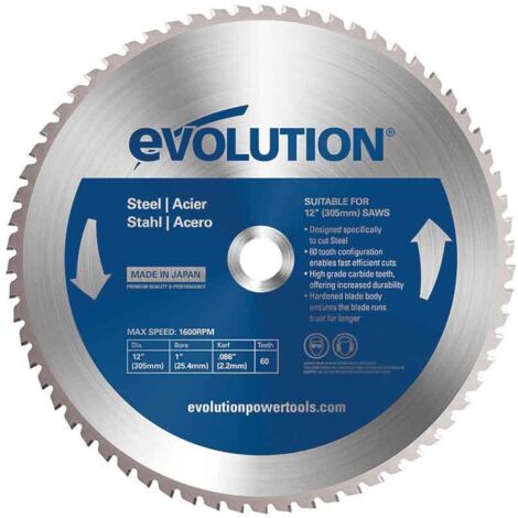 Evolution Mild Steel Cutting Chop Saw Blade 305mm (1/4)