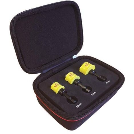 Starrett KCS03001 Cordless Smooth Cut Bi-Metal Holesaw Kit, 3 Piece STRKCS03001