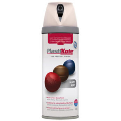 PlastiKote Twist & Spray Matt Antique White 400ml PKT23103