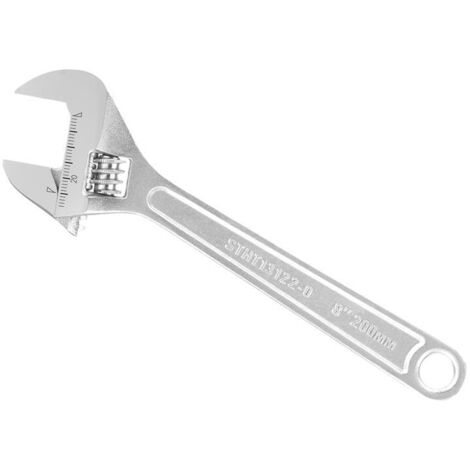 STANLEY Metal Adjustable Wrench 200mm 8in Capacity 29mm STA013122