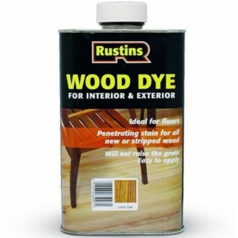 Rustins WDLO250 Wood Dye Light Oak 250ml RUSWDLO250