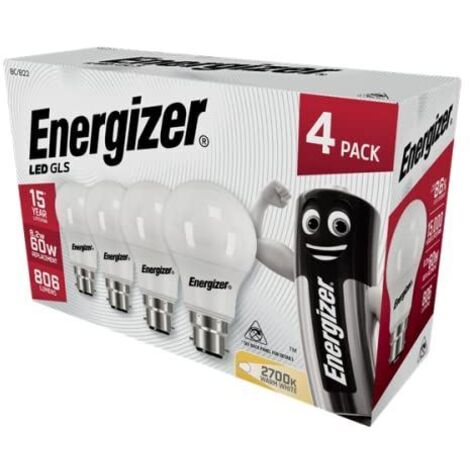 Energizer LED BC (B22) Opal GLS Non-Dimmable Bulb