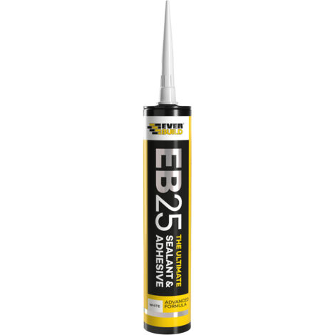 Everbuild EB25BK EB25 Hybrid Sealant Adhesive Black 300ml EVBEB25BK