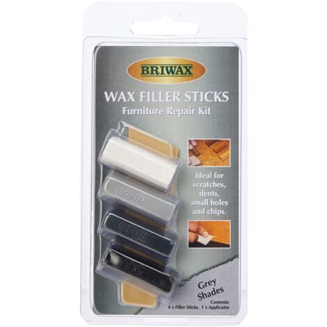 Briwax BWSWSGRY Wax Filler Sticks Grey Shades (Pack 4) BRWWFSG