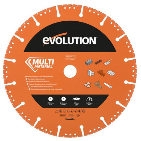 Evolution Multi-Material Diamond Demolition Disc Cutter Blade 230 x 22.2mm