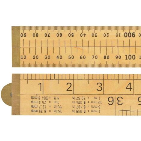 R.S.T. RSR073P Wooden 4 Fold Rule 1m / 39in (Blister packed) RST073P
