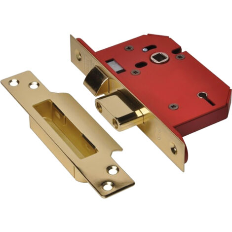 UNION StrongBOLT 2205S 5 Lever Mortice Sashlock Polished Brass 68mm 2.5in Visi UNNY2205PB25