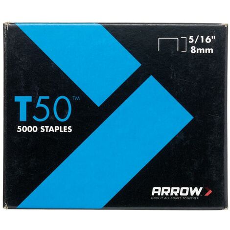 T50 Staples 8Mm (5/16In) Pack 5000 (4 X 1250) (1/3)
