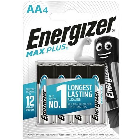 Energizer MAX PLUS AA Alkaline Batteries Pack of 4