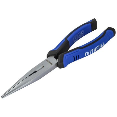 Faithfull 200mm (8-inch) Long Nose Pliers with Precision Tip for Electronics and Craftwork