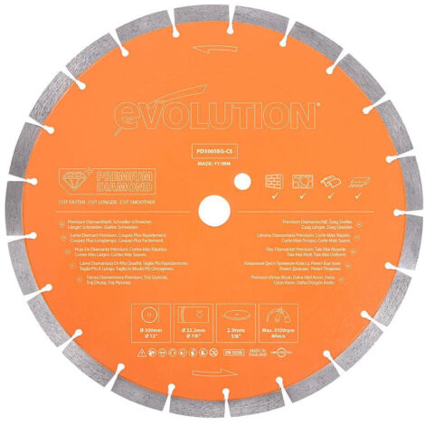 Evolution General Purpose Diamond Blade 300 x 22.2mm EVLD300SEGC