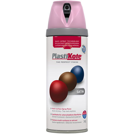 PlastiKote 440.0022107.076 Twist & Spray Satin Cameo Pink 400ml PKT22107