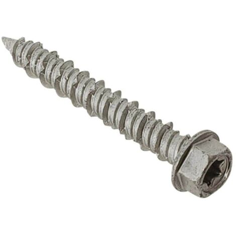 ForgeFix TFMSHT6345 TechFast Masonry Screw TORX Compatible Hex 6.3 x 45mm (Box 100) FORTFMH6345