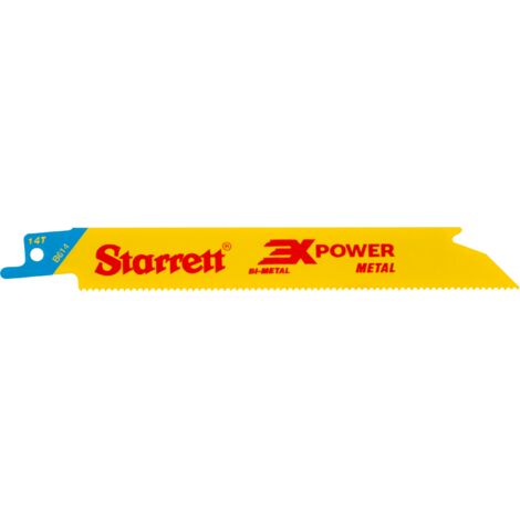 Starrett B614-5 Bi-Metal Reciprocating Blade, Metal Straight 152mm 14 TPI Pack 5