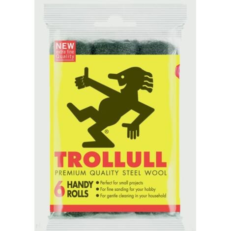 Trollull TRL772015 Handy Rolls Fine Steel Wool Pack 6 TRO772015