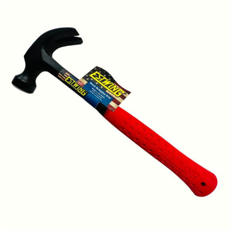 Estwing E3/20CRED E3/20C Curved Claw Hammer - Red Vinyl Grip 560g (20oz) ESTE320CRED