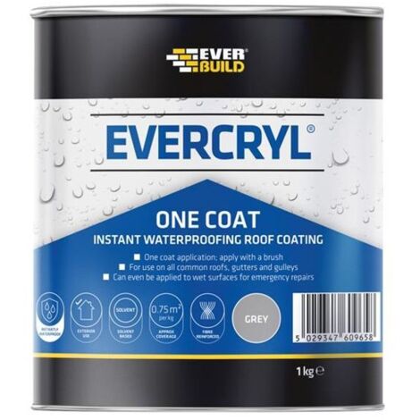 Everbuild EVCGY01 EVERCRYL One Coat Grey 1kg EVBEVCGY01