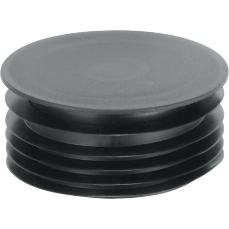 McAlpine DC4-BL Black 4"/110mm Drain Connector Blank Cap (1/5)
