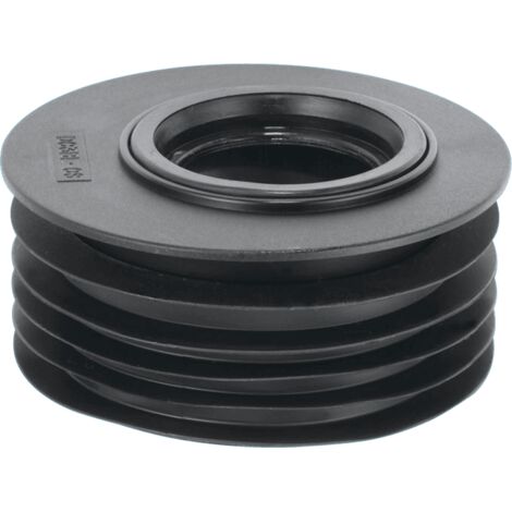 McAlpine DC3BL-OS Black 4"/110mm Offset Drain Reducer Connector (1/4)