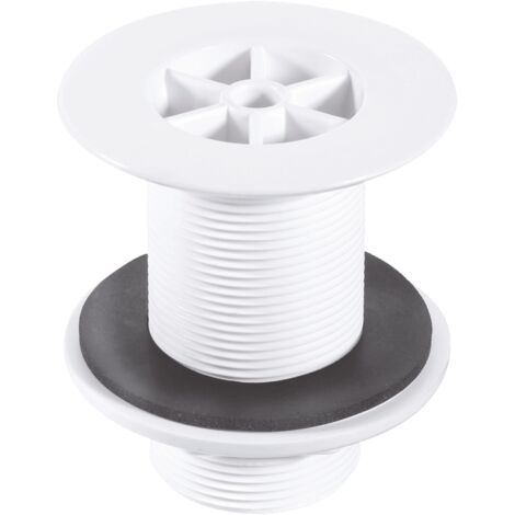 McAlpine WS3 1.5" Shower Waste: 85mm White Plastic Flange x 3.5" Tail: Backnut Model