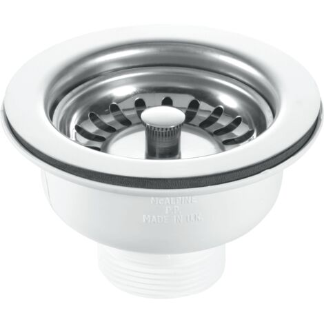 McAlpine BWSTSS 1.5" Basket Strainer Waste 113mm Stainless Steel Flange