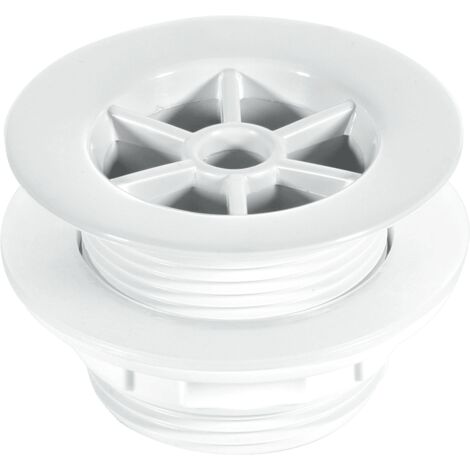 McAlpine WS5 1.5" Shower Waste: 70mm White Plastic Flange x 1.5" Tail: Backnut Model