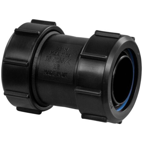 McAlpine Black Multifit Straight Connector 1.25" S28M-BL (1/3)