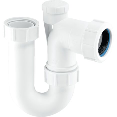 SPARES2GO Afval Fles Trap 32mm 1-1/4 Wastafel Bidet Urinoir Badkamer Aanrecht 75mm Seal