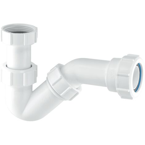 McAlpine BT1 19mm Water Seal Adjustable Inlet Tubular Swivel 'P' Trap with Multifit Outlet 1¼" (1/2)