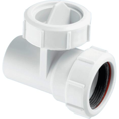 McAlpine T28M-FIL 1½" In-line Connector with Top Access Filter. Universal Connection x ABS Plain Spigot BS EN 1329-1:2000 (1/2)