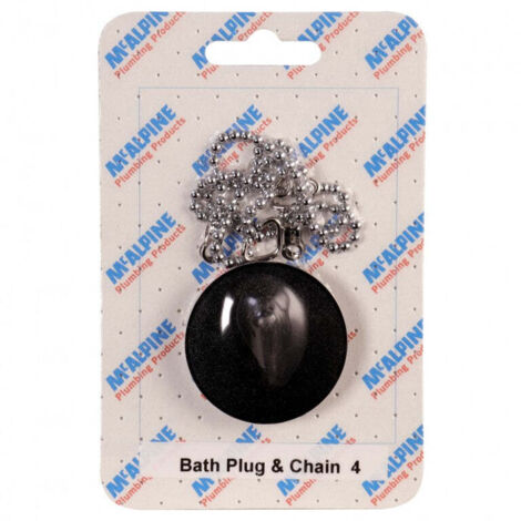 McAlpine CARD-4 Bath Plug & Chain - BP4 + CH4-18 (1/2)