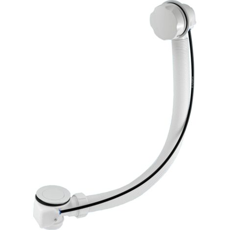 McAlpine PUB-WH 1.5" x 70mm Polished Stainless Steel Flange Pop-Up Bath Waste and Overflow - Centre Pin Model with Overflow/Command Knob