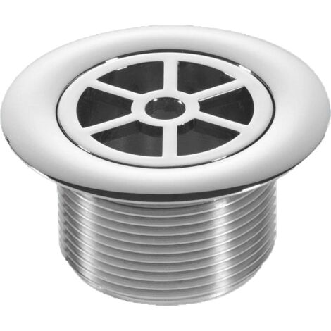 McAlpine Shower Waste Outlet and Grid - Chrome Plated on Plastic 70mm Diameter × 36mm STW70CP (1/3)